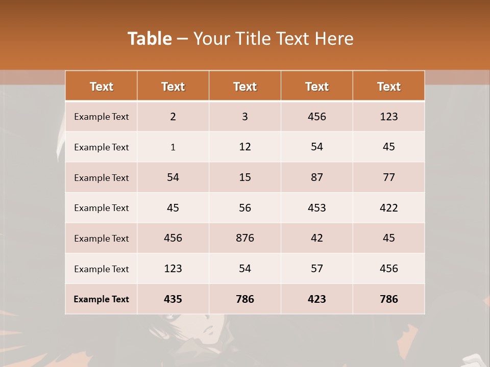 A Couple Of Anime Characters In Front Of An Orange Background PowerPoint Template