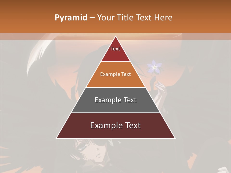 A Couple Of Anime Characters In Front Of An Orange Background PowerPoint Template