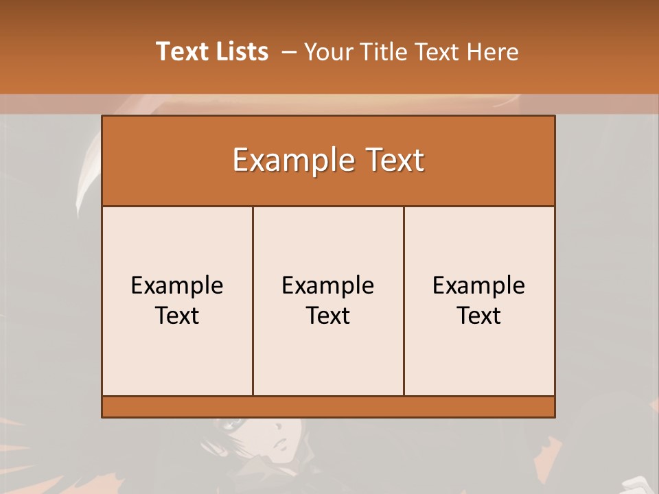 A Couple Of Anime Characters In Front Of An Orange Background PowerPoint Template