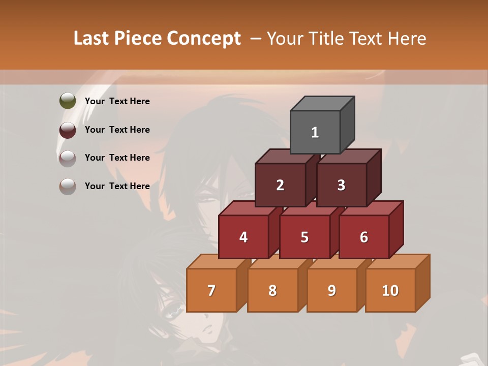 A Couple Of Anime Characters In Front Of An Orange Background PowerPoint Template