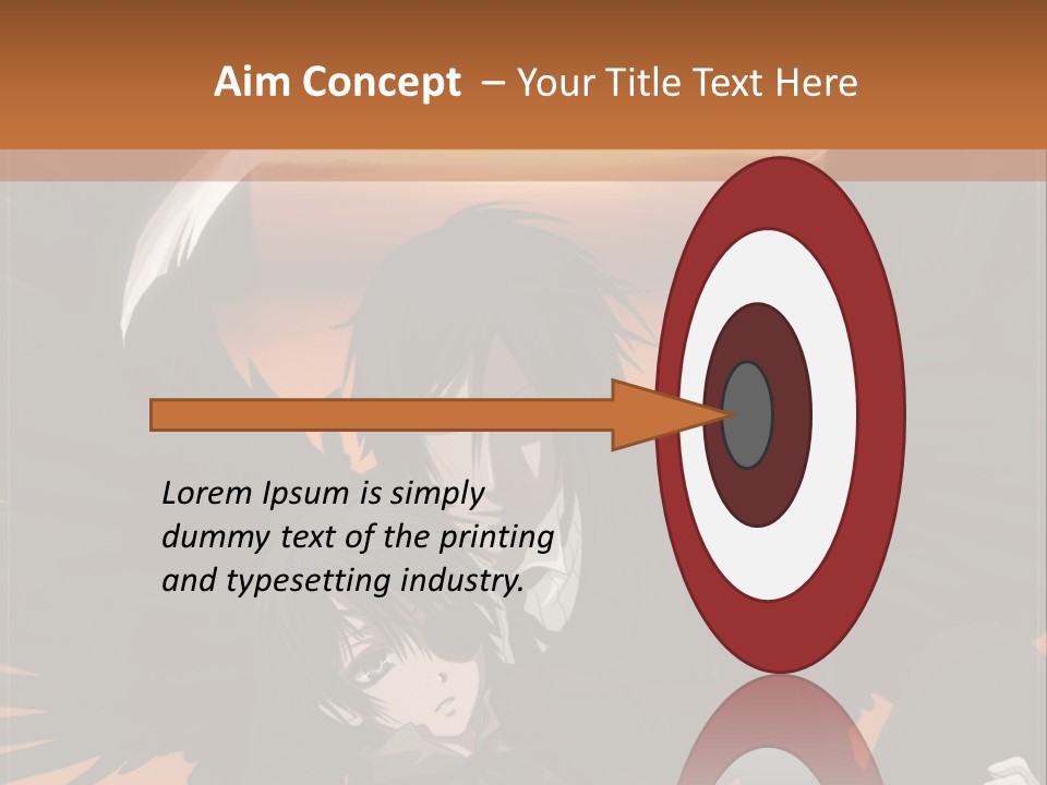 A Couple Of Anime Characters In Front Of An Orange Background PowerPoint Template