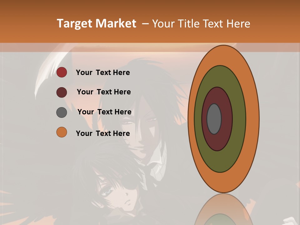 A Couple Of Anime Characters In Front Of An Orange Background PowerPoint Template