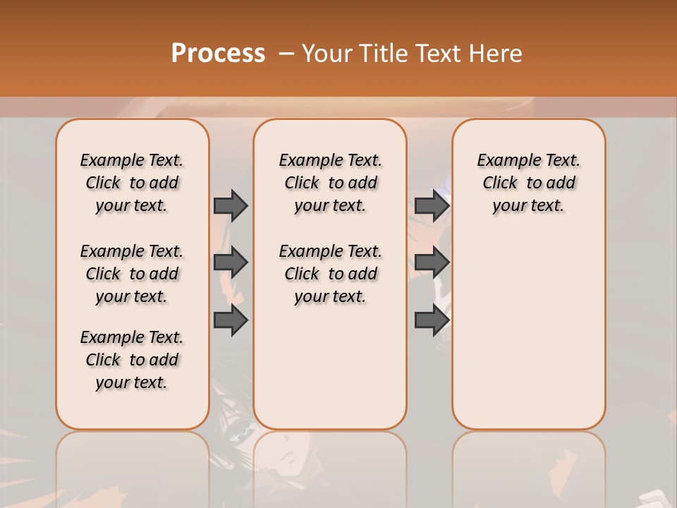 A Couple Of Anime Characters In Front Of An Orange Background PowerPoint Template