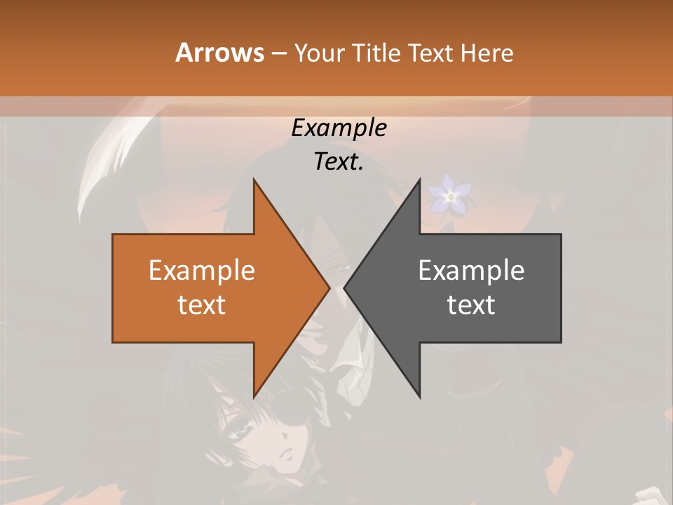 A Couple Of Anime Characters In Front Of An Orange Background PowerPoint Template