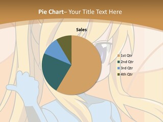 A Cartoon Character With Long Blonde Hair And Blue Eyes PowerPoint Template