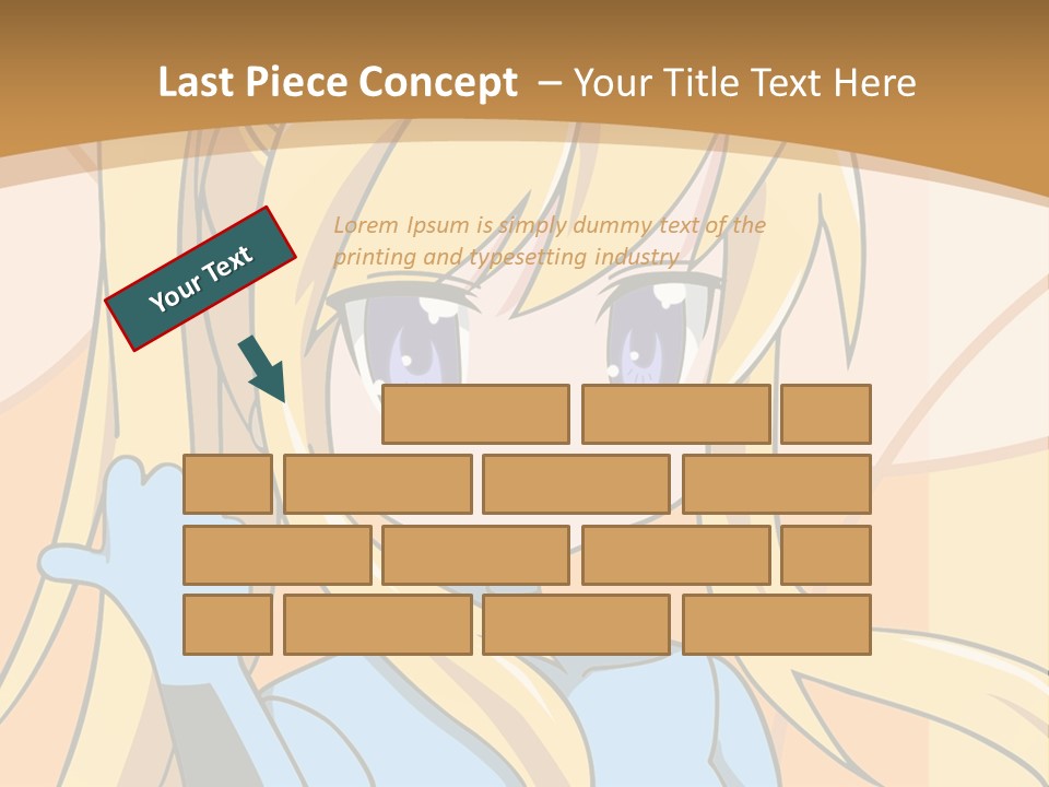 A Cartoon Character With Long Blonde Hair And Blue Eyes PowerPoint Template