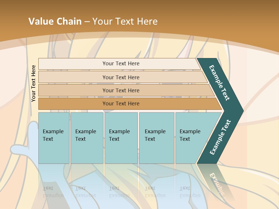 A Cartoon Character With Long Blonde Hair And Blue Eyes PowerPoint Template