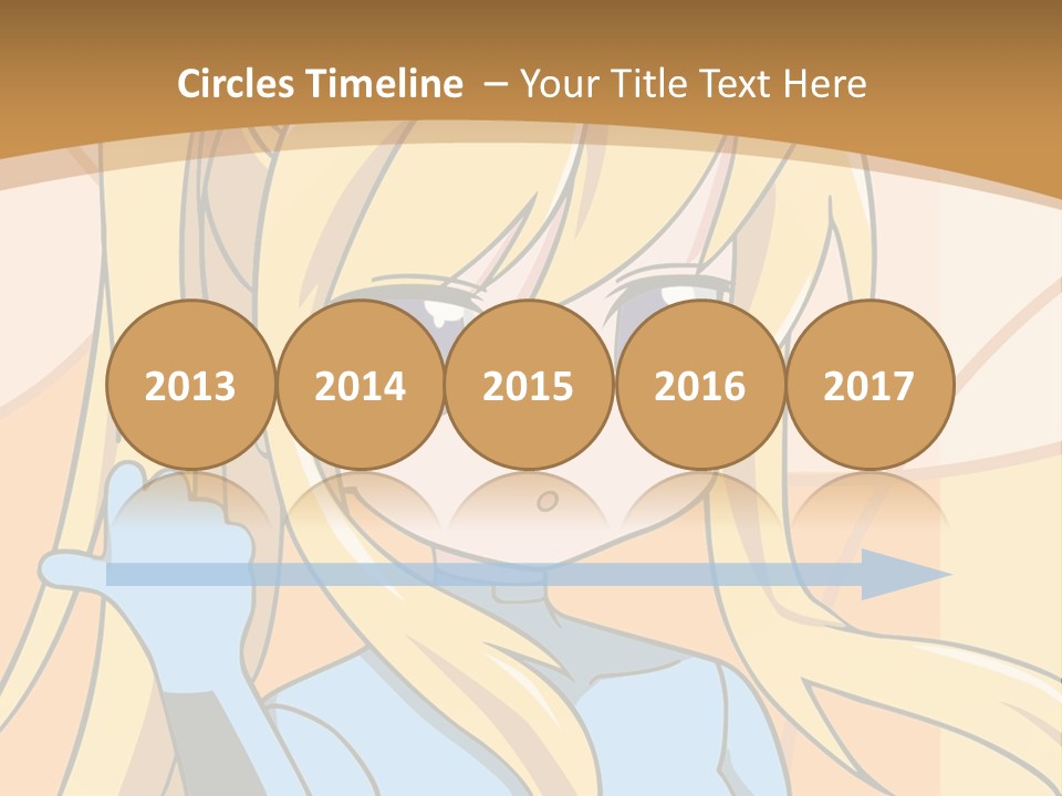 A Cartoon Character With Long Blonde Hair And Blue Eyes PowerPoint Template