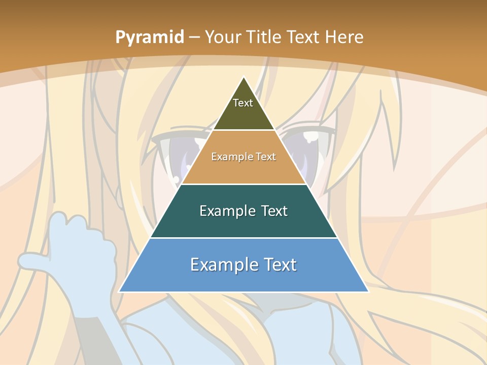 A Cartoon Character With Long Blonde Hair And Blue Eyes PowerPoint Template