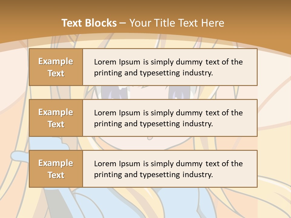 A Cartoon Character With Long Blonde Hair And Blue Eyes PowerPoint Template