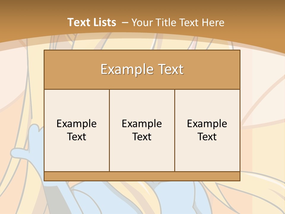 A Cartoon Character With Long Blonde Hair And Blue Eyes PowerPoint Template