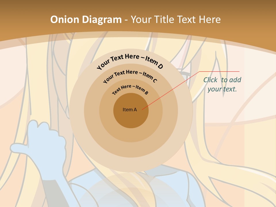 A Cartoon Character With Long Blonde Hair And Blue Eyes PowerPoint Template