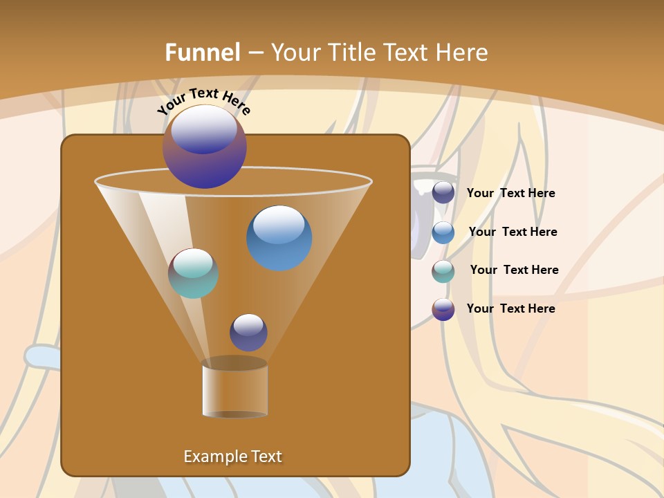 A Cartoon Character With Long Blonde Hair And Blue Eyes PowerPoint Template