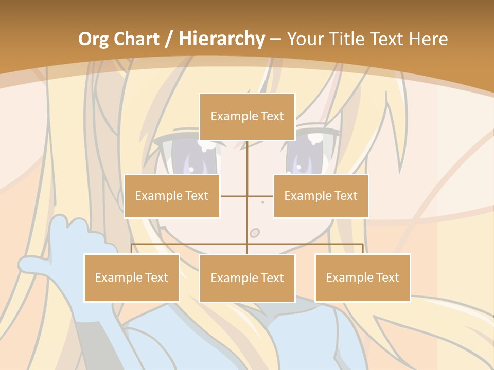 A Cartoon Character With Long Blonde Hair And Blue Eyes PowerPoint Template