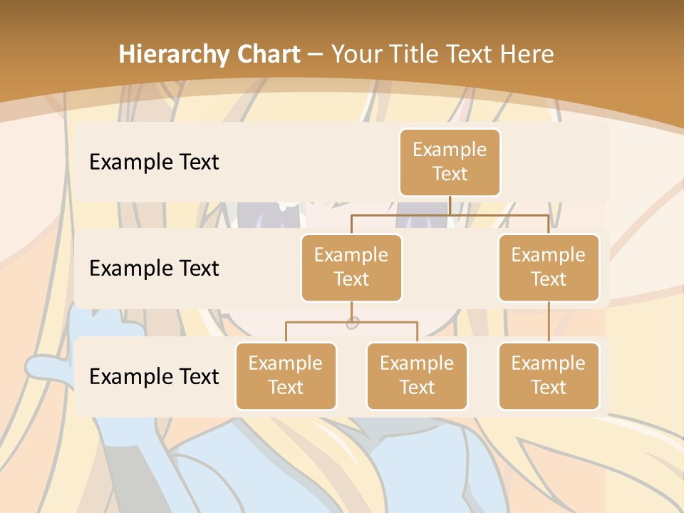 A Cartoon Character With Long Blonde Hair And Blue Eyes PowerPoint Template