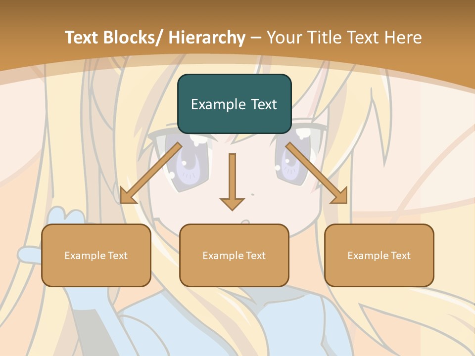 A Cartoon Character With Long Blonde Hair And Blue Eyes PowerPoint Template