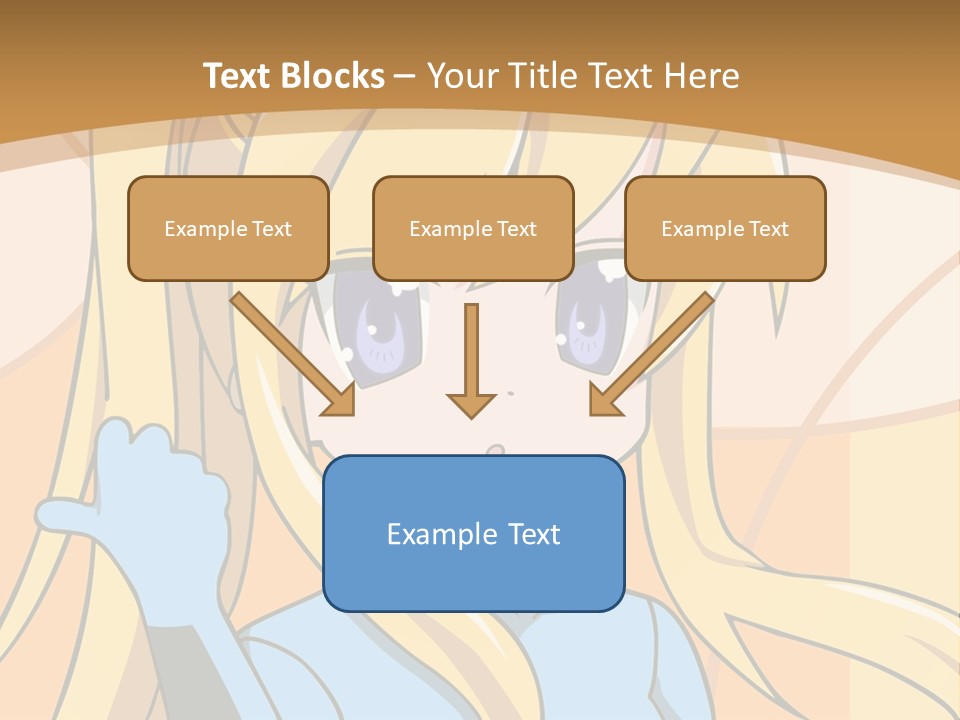 A Cartoon Character With Long Blonde Hair And Blue Eyes PowerPoint Template