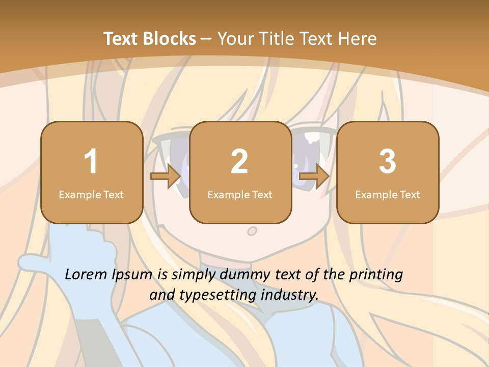 A Cartoon Character With Long Blonde Hair And Blue Eyes PowerPoint Template