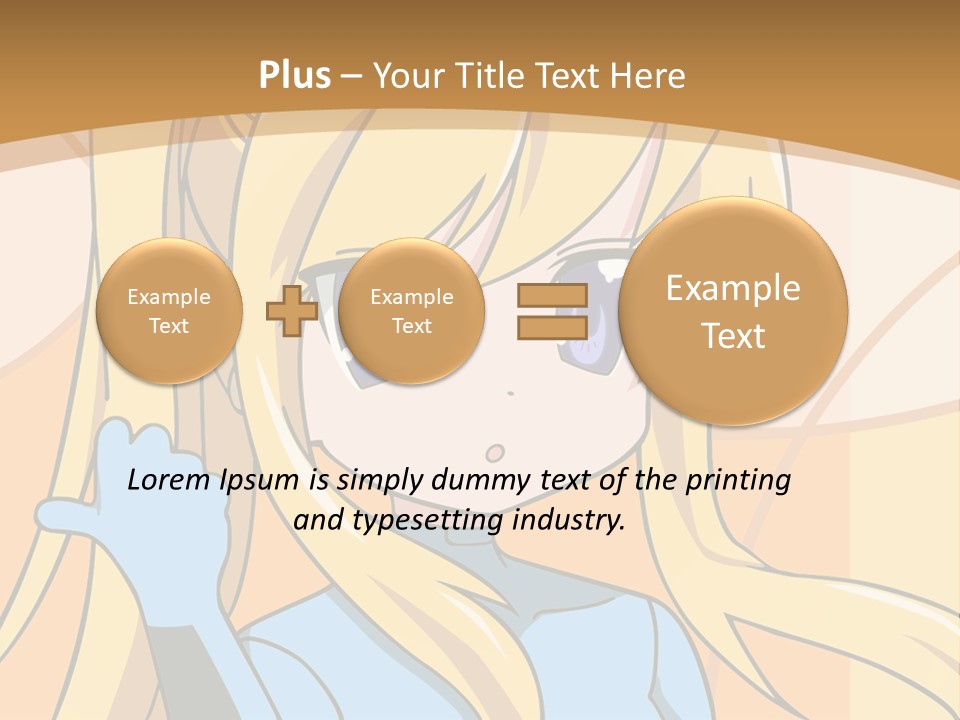 A Cartoon Character With Long Blonde Hair And Blue Eyes PowerPoint Template