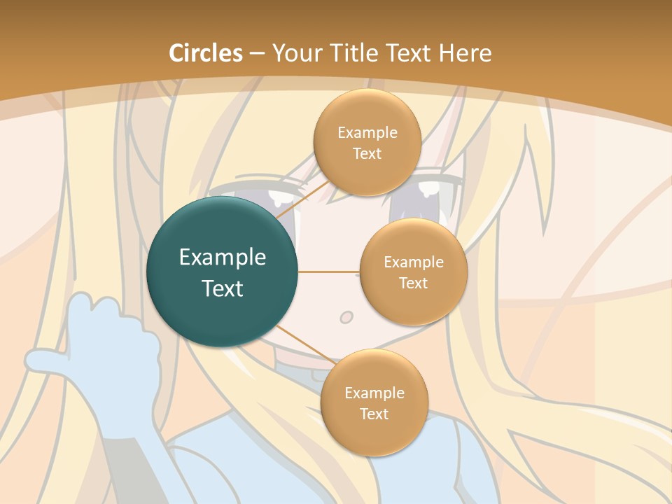 A Cartoon Character With Long Blonde Hair And Blue Eyes PowerPoint Template