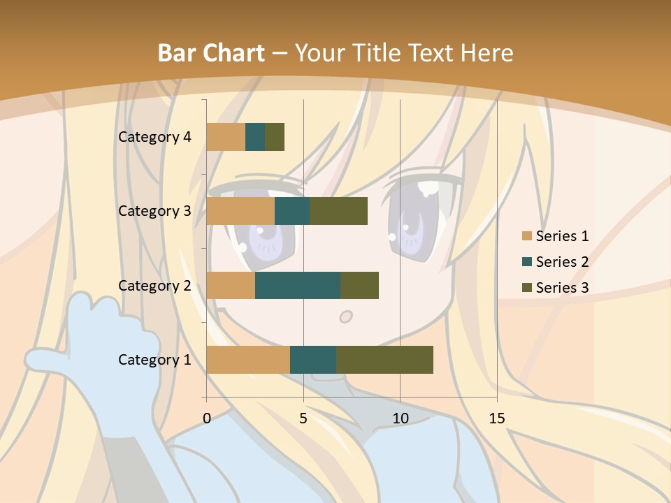 A Cartoon Character With Long Blonde Hair And Blue Eyes PowerPoint Template