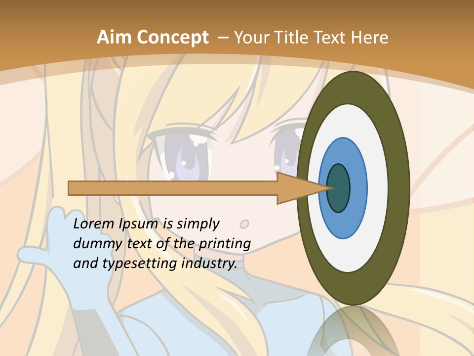 A Cartoon Character With Long Blonde Hair And Blue Eyes PowerPoint Template