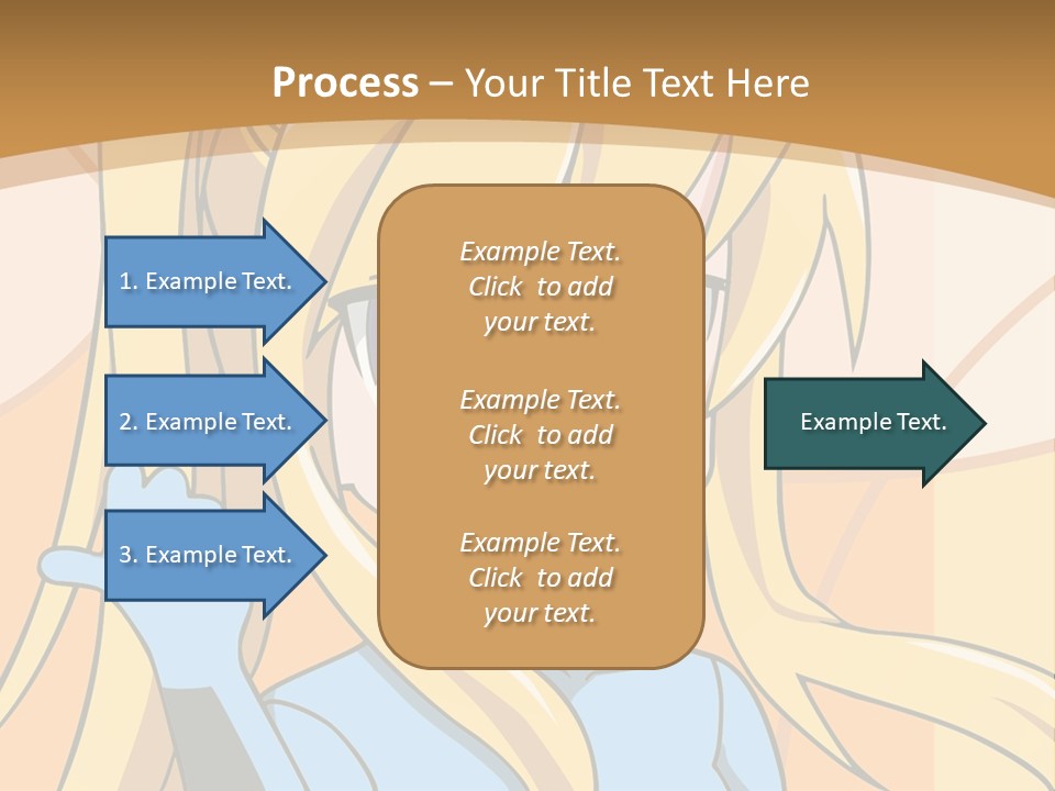 A Cartoon Character With Long Blonde Hair And Blue Eyes PowerPoint Template
