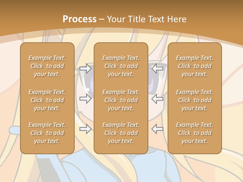 A Cartoon Character With Long Blonde Hair And Blue Eyes PowerPoint Template