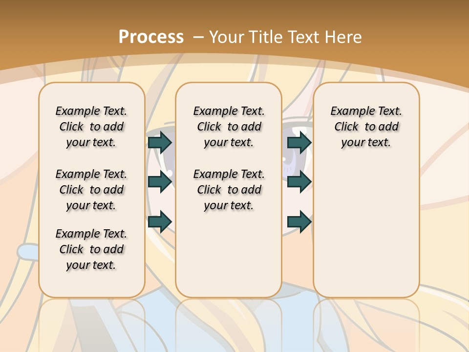 A Cartoon Character With Long Blonde Hair And Blue Eyes PowerPoint Template