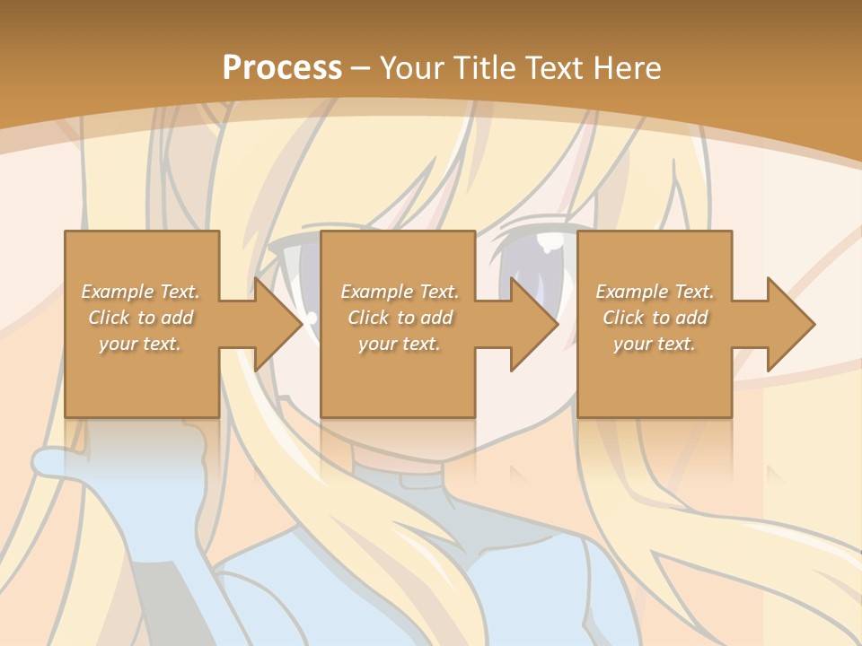 A Cartoon Character With Long Blonde Hair And Blue Eyes PowerPoint Template