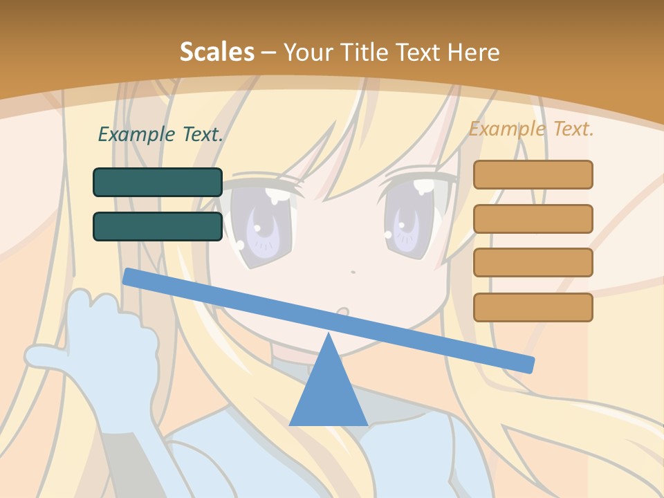 A Cartoon Character With Long Blonde Hair And Blue Eyes PowerPoint Template