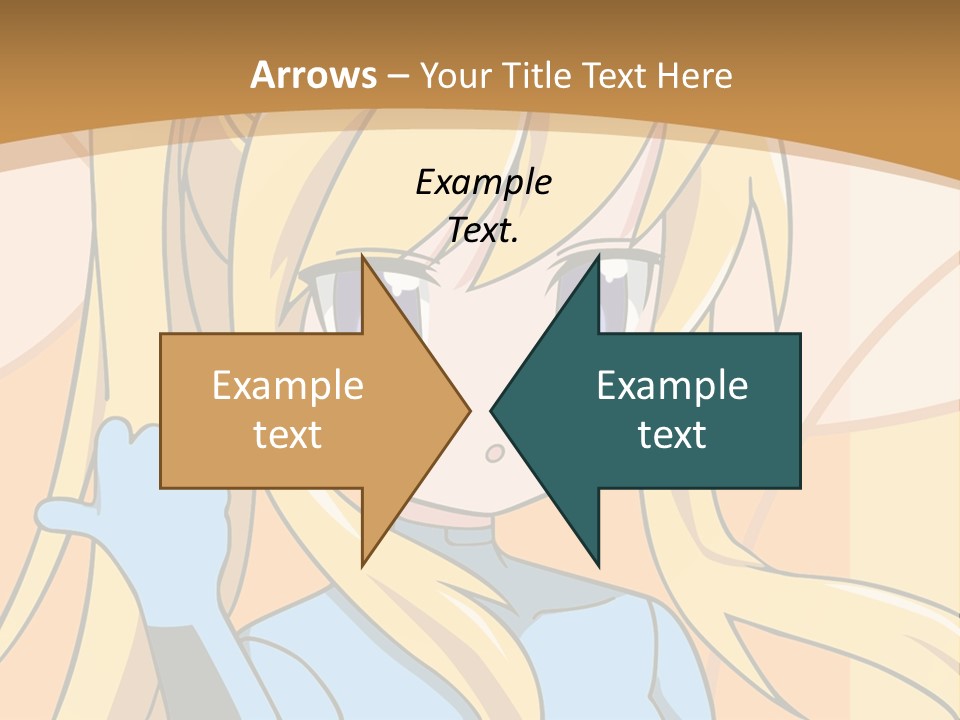 A Cartoon Character With Long Blonde Hair And Blue Eyes PowerPoint Template