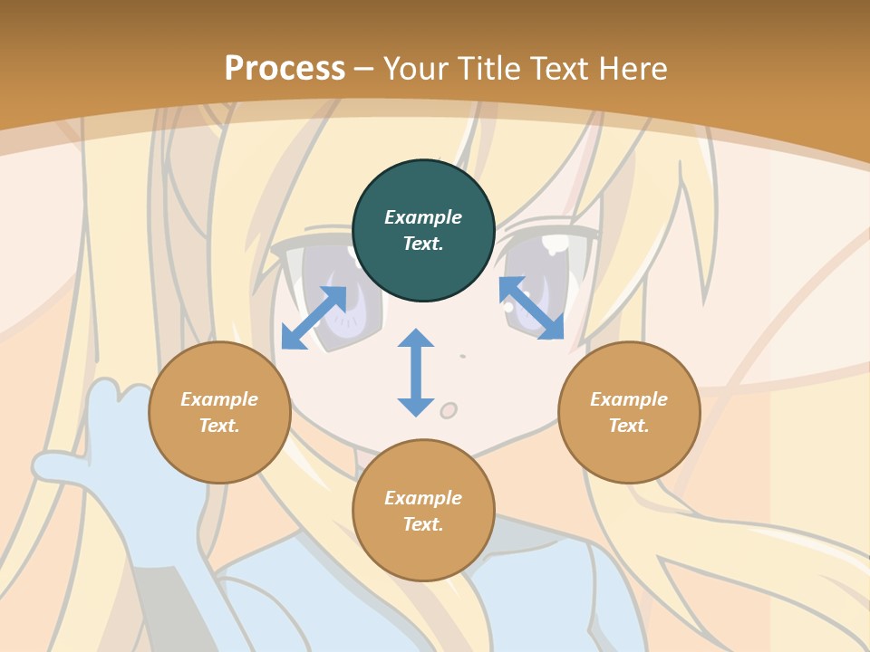 A Cartoon Character With Long Blonde Hair And Blue Eyes PowerPoint Template