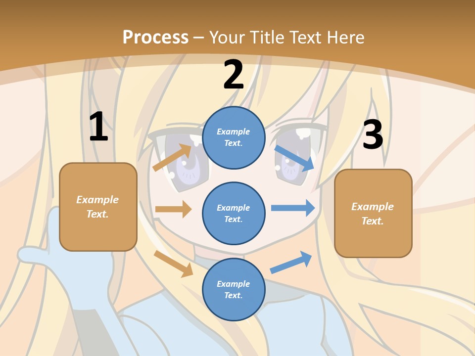 A Cartoon Character With Long Blonde Hair And Blue Eyes PowerPoint Template