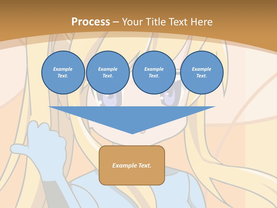 A Cartoon Character With Long Blonde Hair And Blue Eyes PowerPoint Template
