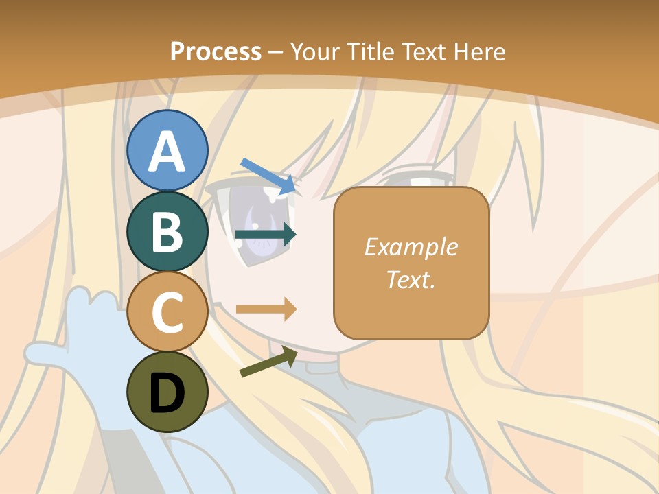 A Cartoon Character With Long Blonde Hair And Blue Eyes PowerPoint Template