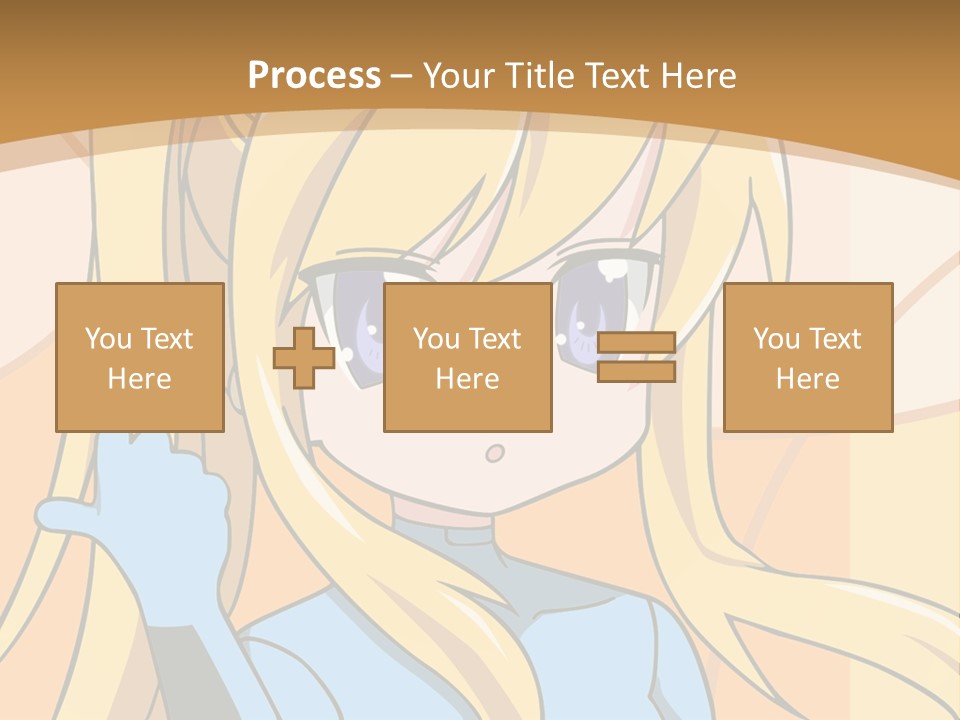 A Cartoon Character With Long Blonde Hair And Blue Eyes PowerPoint Template
