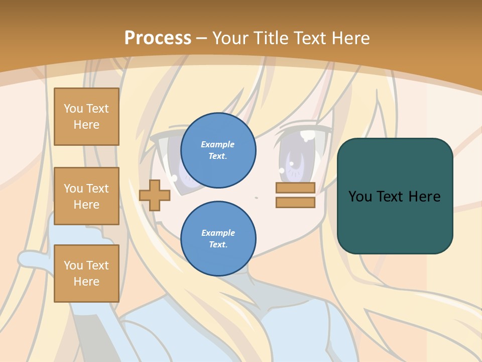 A Cartoon Character With Long Blonde Hair And Blue Eyes PowerPoint Template