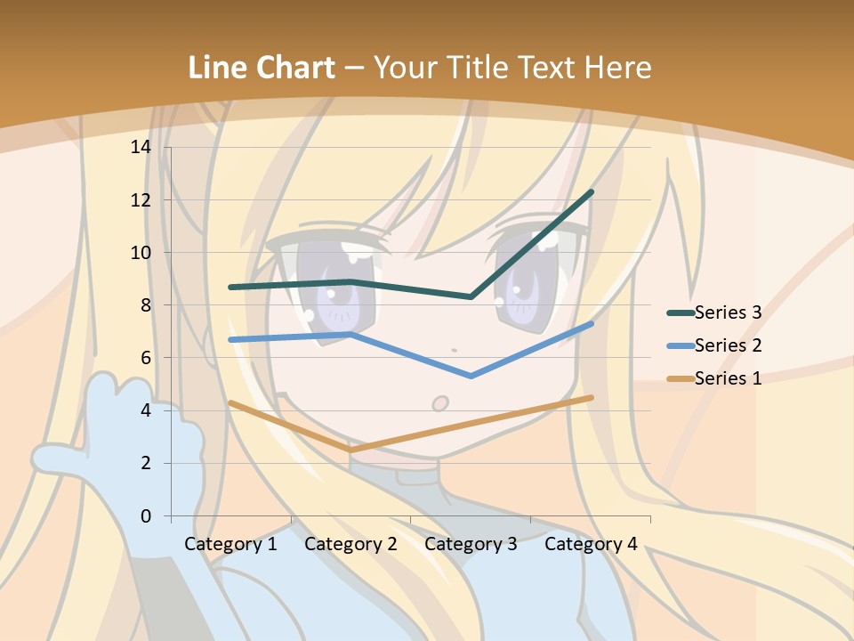 A Cartoon Character With Long Blonde Hair And Blue Eyes PowerPoint Template