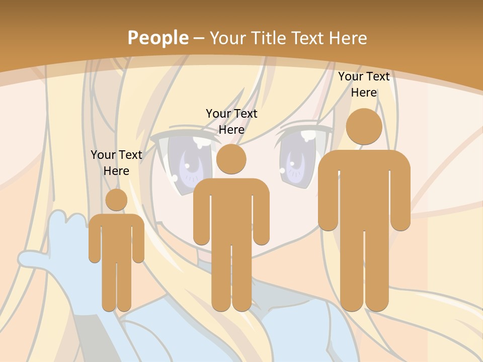 A Cartoon Character With Long Blonde Hair And Blue Eyes PowerPoint Template