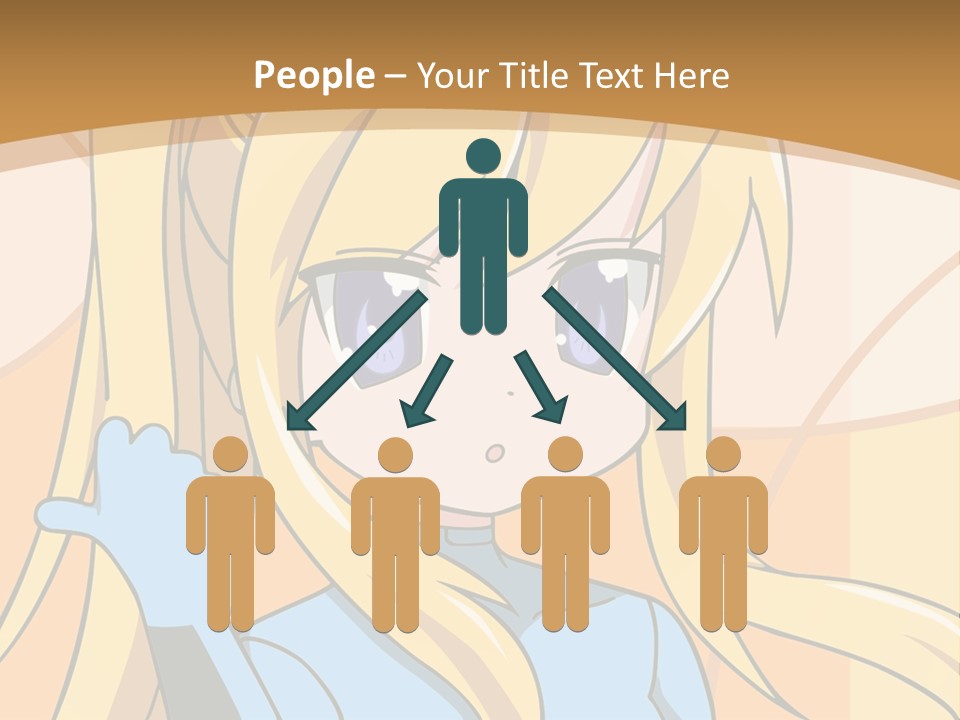 A Cartoon Character With Long Blonde Hair And Blue Eyes PowerPoint Template