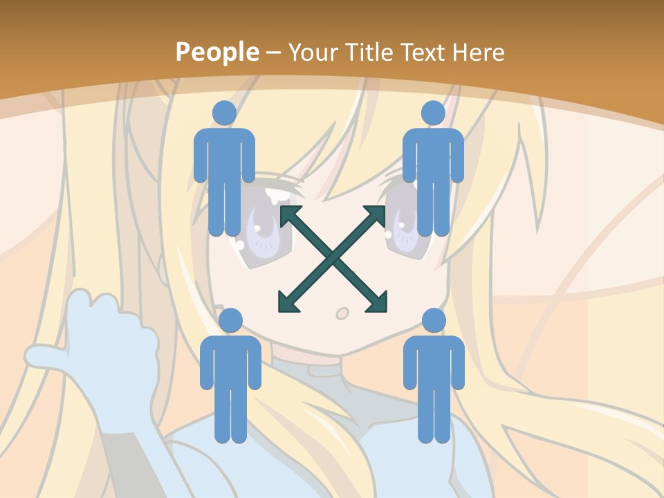 A Cartoon Character With Long Blonde Hair And Blue Eyes PowerPoint Template