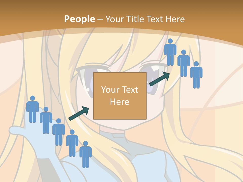A Cartoon Character With Long Blonde Hair And Blue Eyes PowerPoint Template