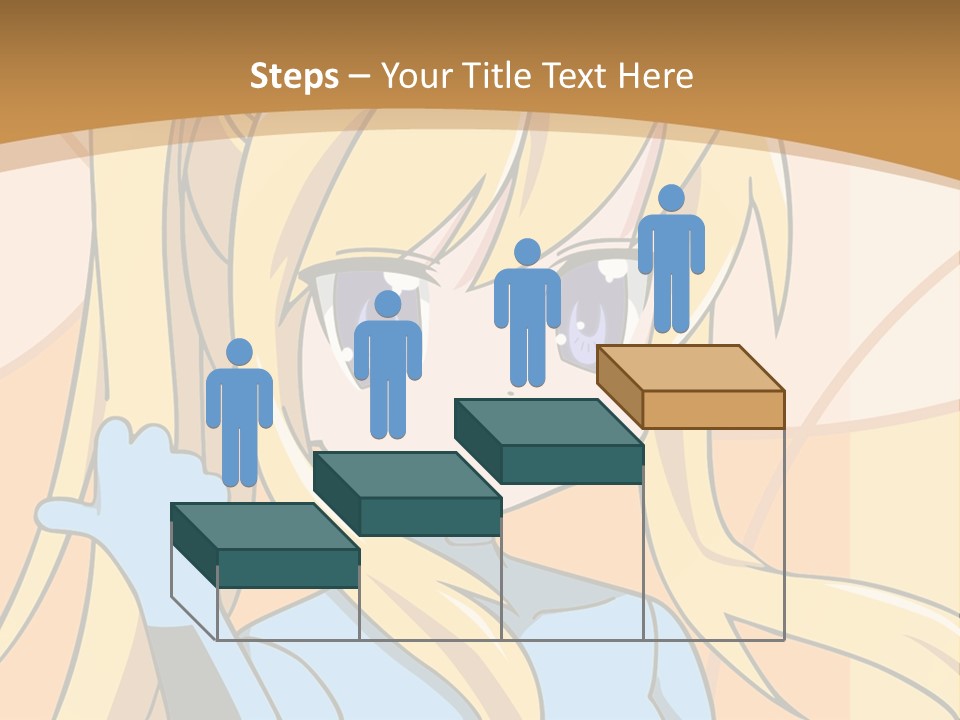 A Cartoon Character With Long Blonde Hair And Blue Eyes PowerPoint Template