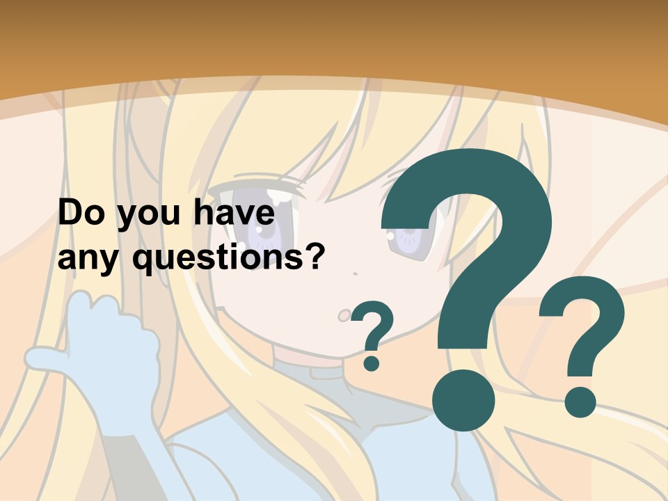 A Cartoon Character With Long Blonde Hair And Blue Eyes PowerPoint Template