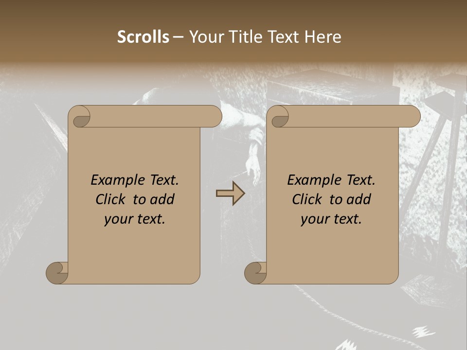 A Black And White Picture Of A Man In A Room PowerPoint Template