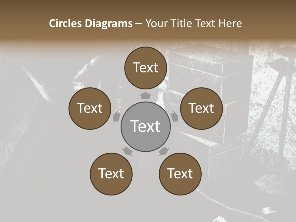 A Black And White Picture Of A Man In A Room PowerPoint Template