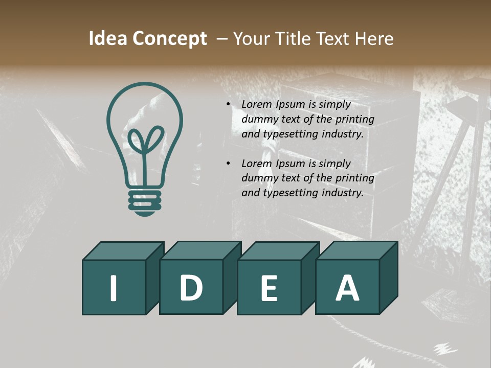 A Black And White Picture Of A Man In A Room PowerPoint Template