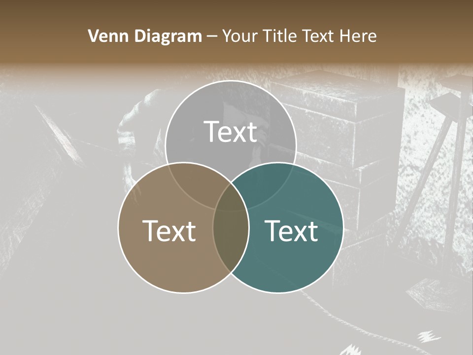 A Black And White Picture Of A Man In A Room PowerPoint Template