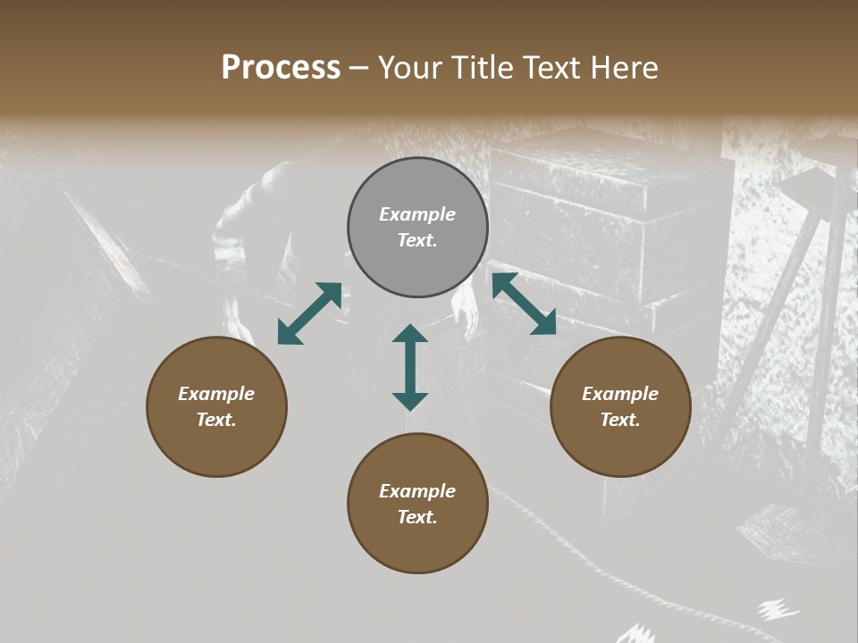 A Black And White Picture Of A Man In A Room PowerPoint Template